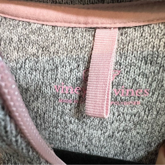 VINEYARD VINES Girls' Heathered Gray Zip Front Fleece, XL - Picture 10 of 11